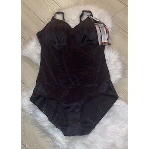 Miraclesuit 2510 Comfy Curves Bodybriefer Bodysuit Shapewear Womens XL Black